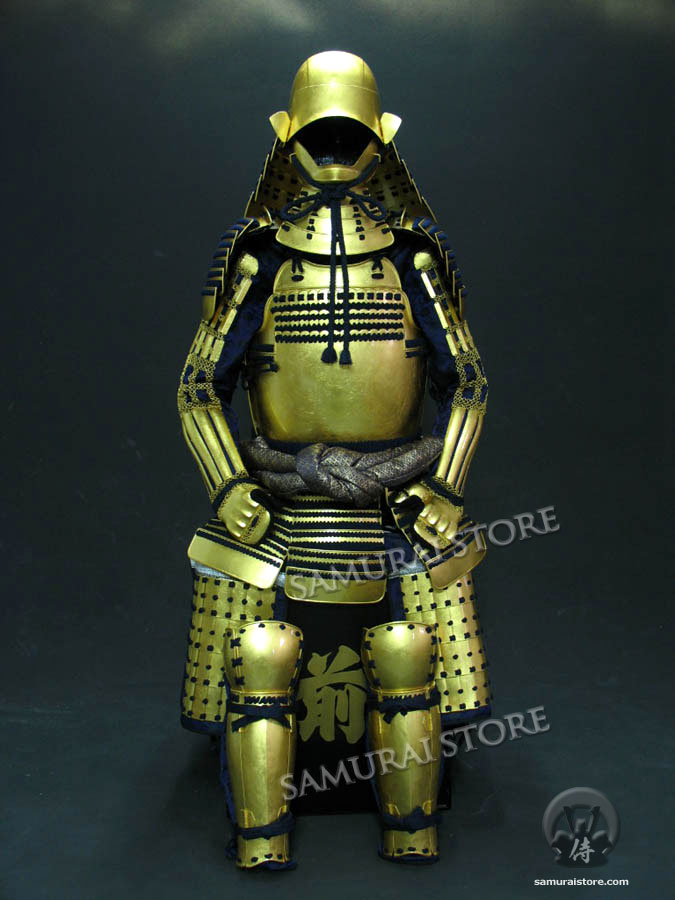 WA07 Tokugawa Ieyasu's Gold Suit of Samurai Armor & Helmet 